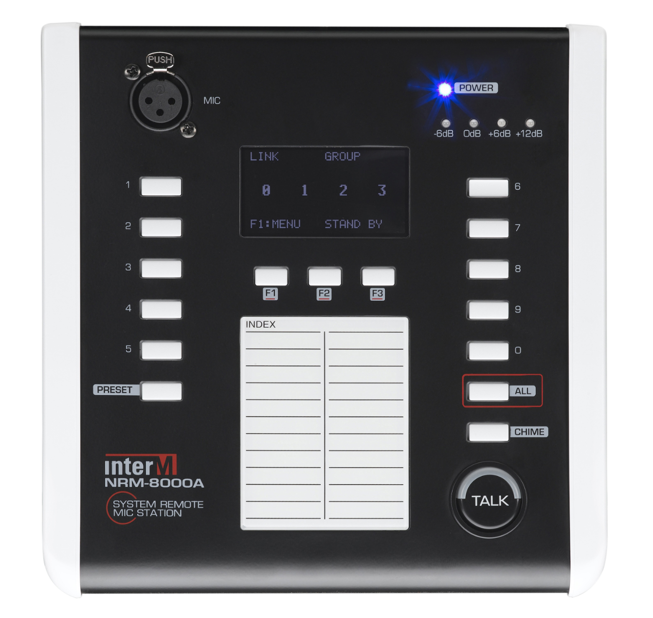 NRM-8000A Desktop Remote Paging Microphone Station