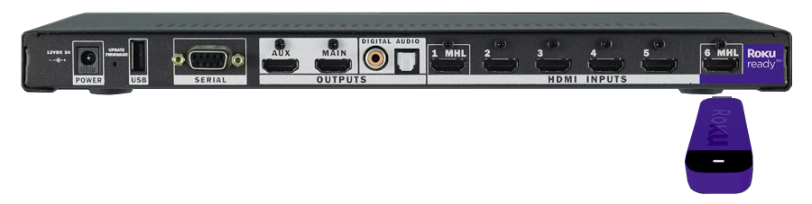 DVDO Quick6R 4K HDMI switch box (back)