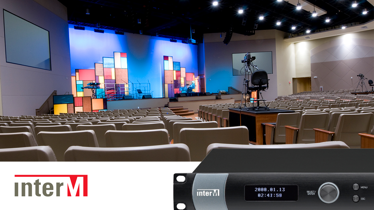 Inter-M NPX-8000 audio matrix system auditorium