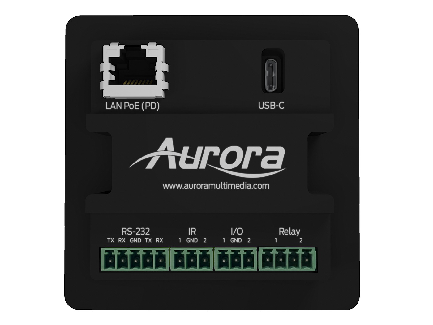 Aurora Multimedia RXT-4WM-B 4 inch 1x1 Aspect Ratio In-Wall ReAX Touch Panel Control System with Serial/Relay/I/O/IR and Ethernet Control Ports (Black) - Image 3