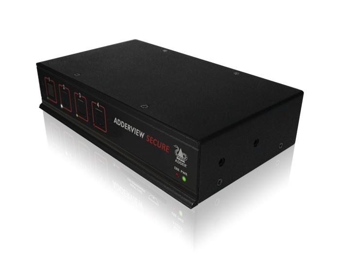 Adder AVSD1004-US 4-Port Secure USB DVI-I EAL2/KVM Switch