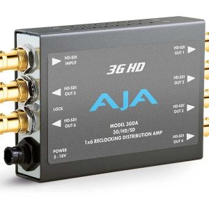 AJA 3GDA-R0 1x6 3G/HD/SD Reclocking Distribution Amplifier/Automatic Input Detection