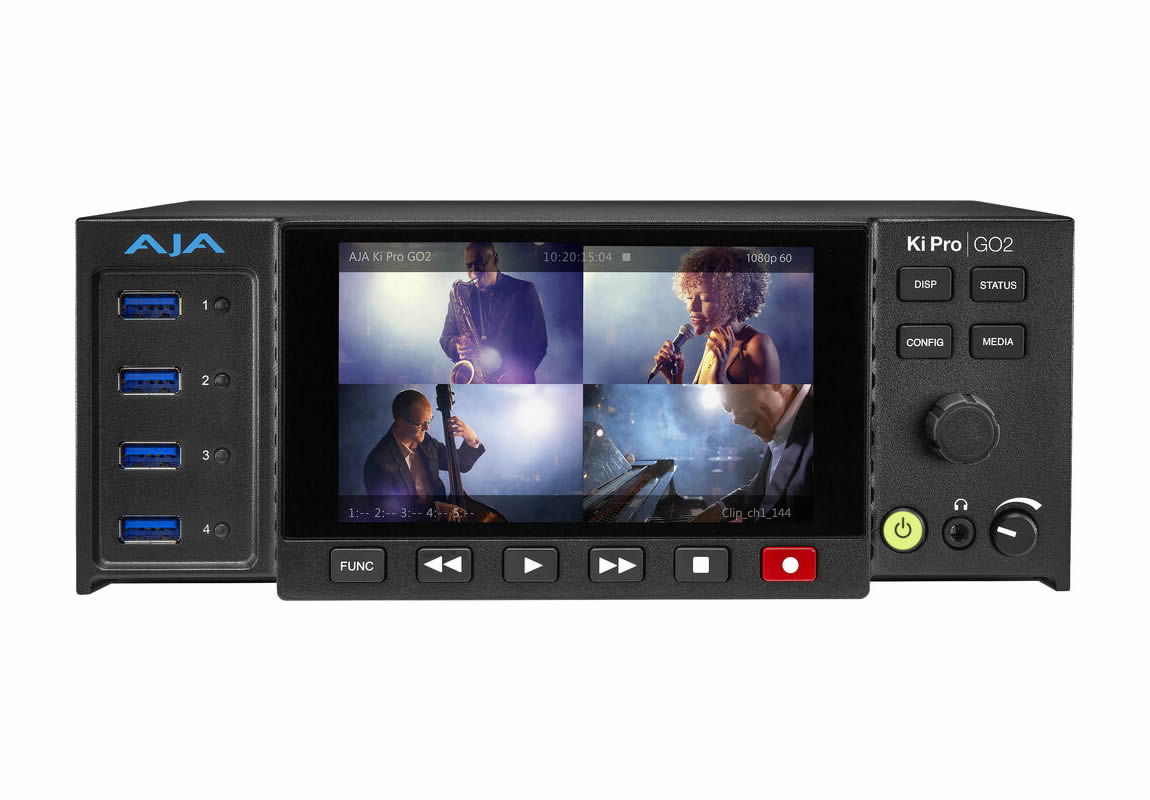 AJA KI-PRO-GO2 Multi-Channel HD H.264 AVC / H.265 HEVC Recorder/Player - Image 2