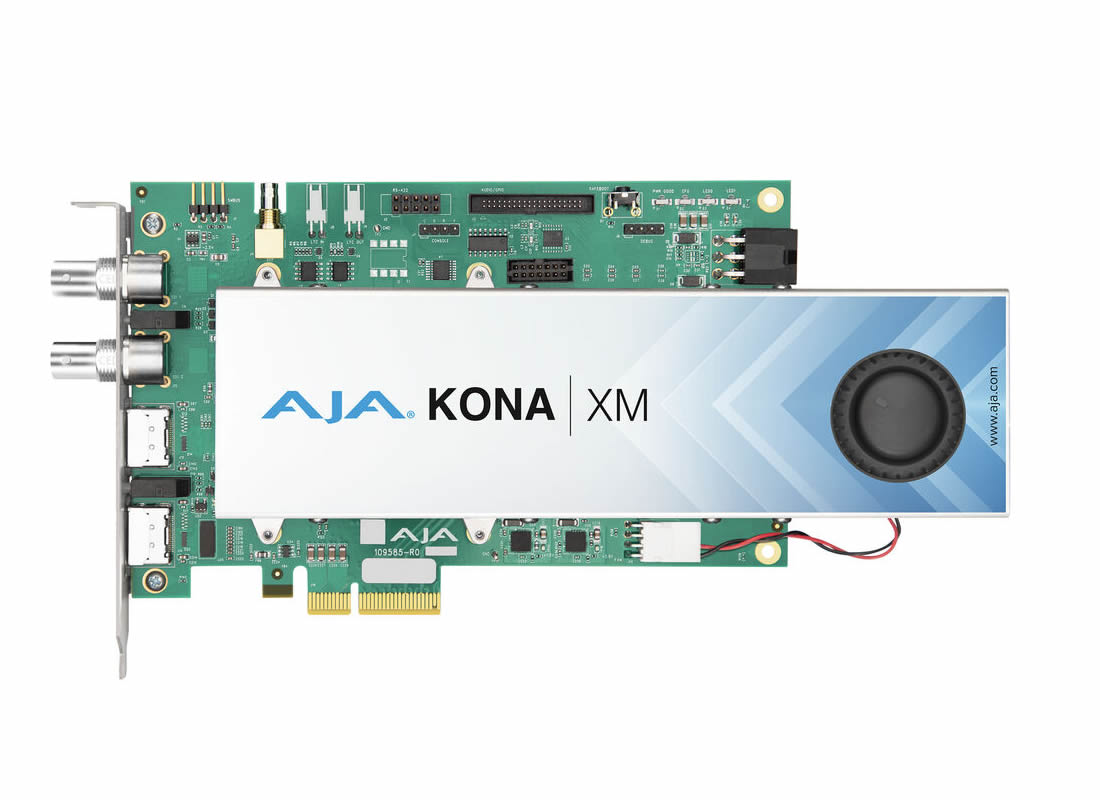 AJA KONA-XM-F-R0 12G-SDI and HDMI 2.0 Ultra Low Latency PCIe card, with Fan, Active Cooling - Image 3