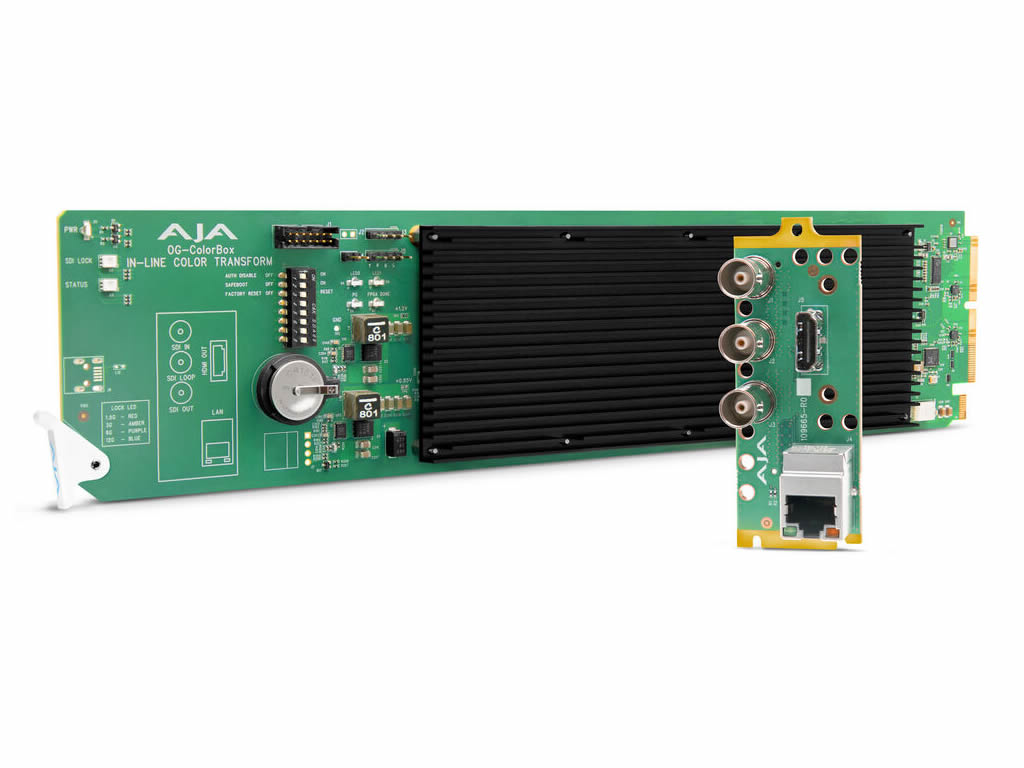 AJA OG-COLORBOX-R0 openGear In-line HDR/SDR Algorithmic and LUT Color Transforms