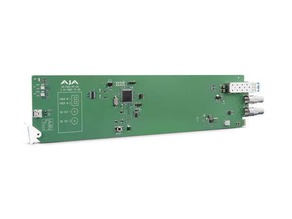 AJA OG-FIDO-2R-12G openGear 2-Channel Single-Mode LC Fiber to 12G-SDI Receiver - Image 2