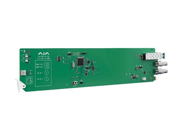 AJA OG-FiDO-2T-12G openGear 2-Channel 12G-SDI to Single-Mode LC Fiber Transmitter