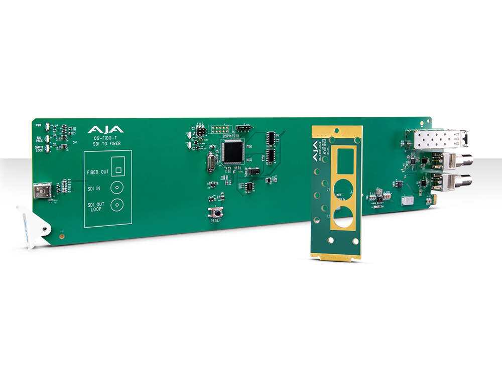 AJA OG-FIDO-T-MM openGear 1-Channel 3G-SDI to Multi-Mode LC Fiber Extender (Transmitter)