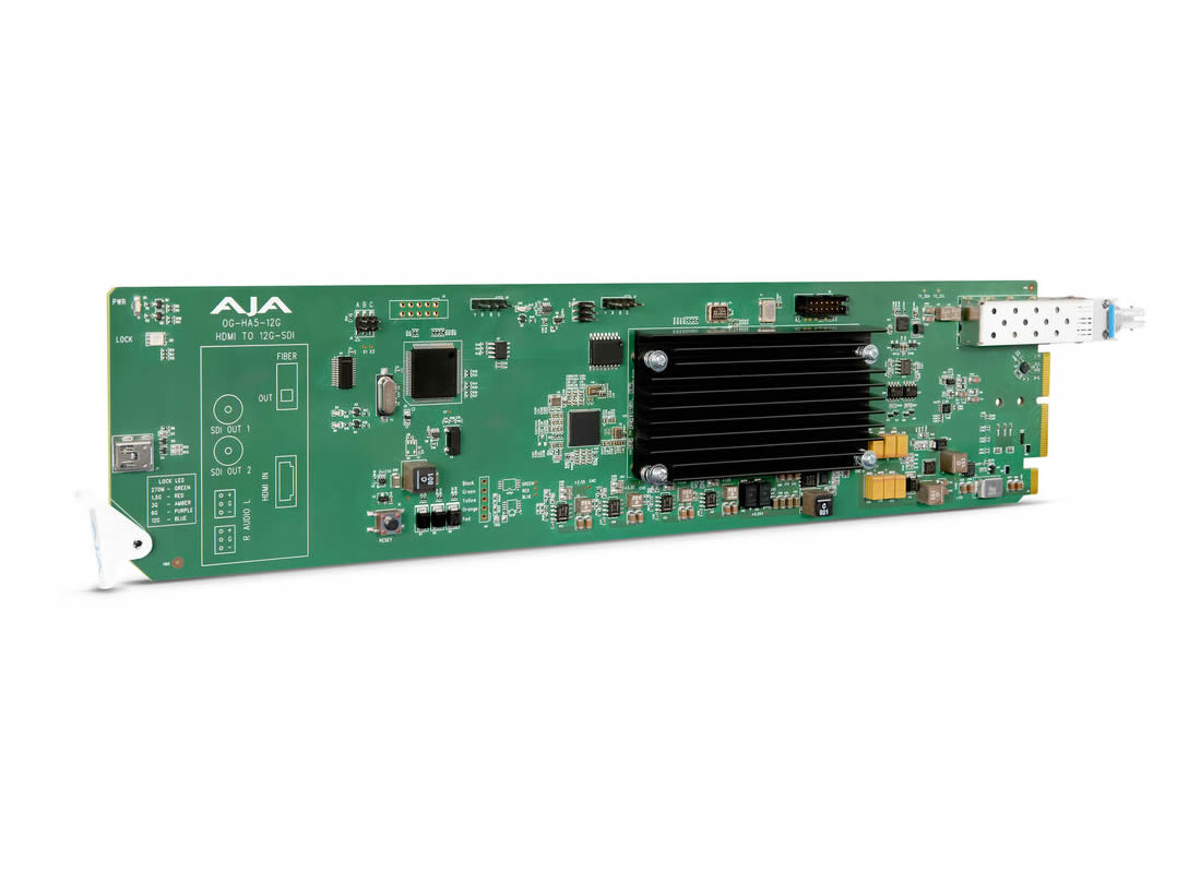 AJA OG-HA5-12G-T HDMI 2.0 to 12G-SDI conversion, with LC fiber transmitter - Image 2