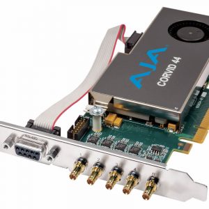AJA CRV44-S-R0 BNC Flexible Multi-Format I/O Card with Fan (Version 2, Short Bracket, Cables Included)