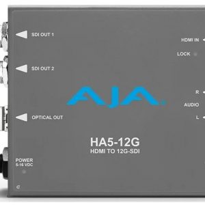 AJA HA5-12G-T-R0 HDMI 2.0 to 12G-SDI Converter / Fiber LC Transmitter / 4K60 4:4:4 HDR 12-bit