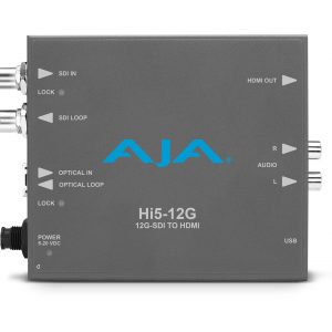 AJA HI5-12G-R0 12G-SDI to HDMI 2.0b Converter / 4K60p / HDR Metadata / 12-bit / Embedded Audio