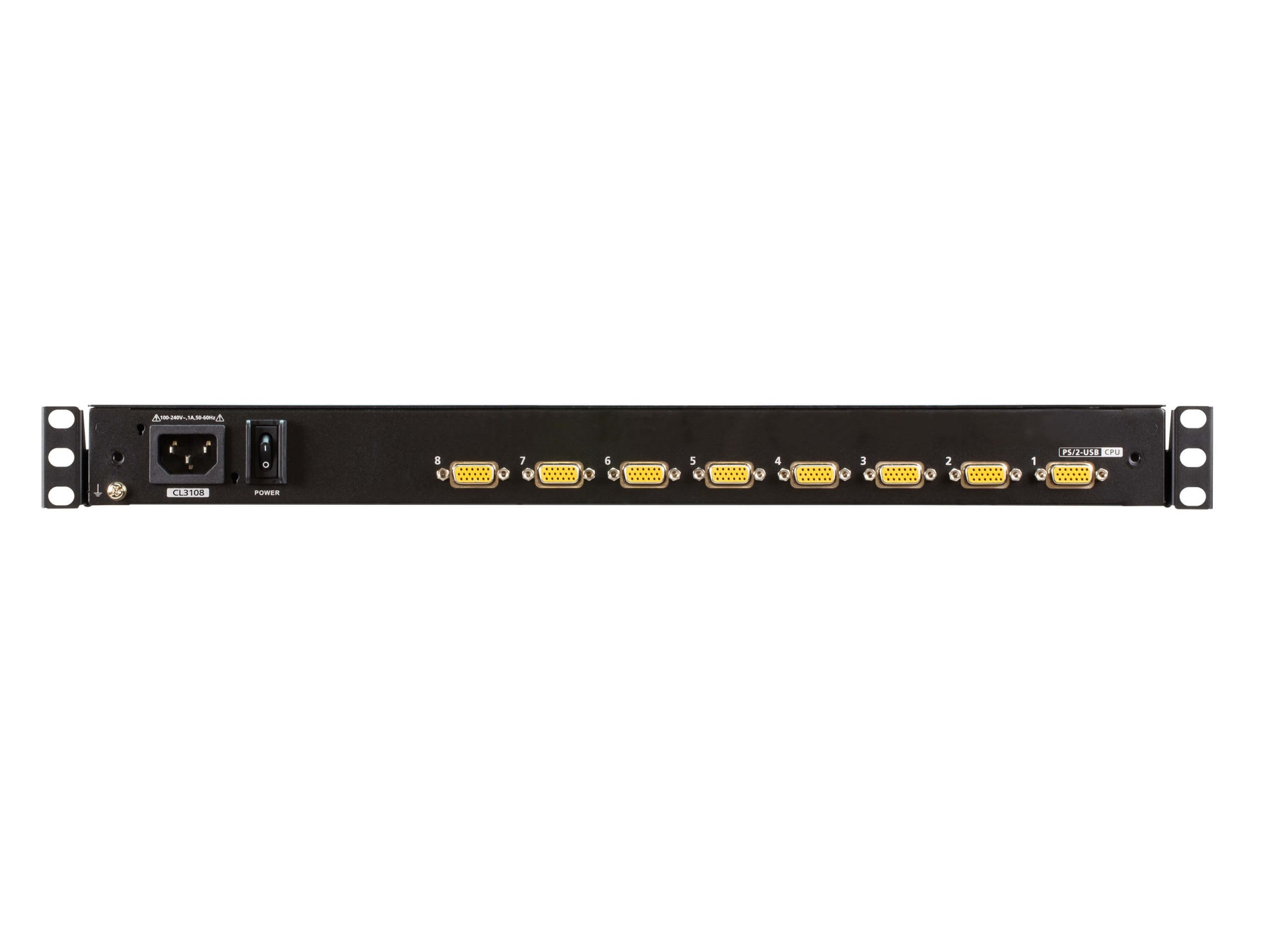 Aten CL3108NX 8-Port PS/2-USB VGA Single Rail WideScreen LCD KVM Switch - Image 2