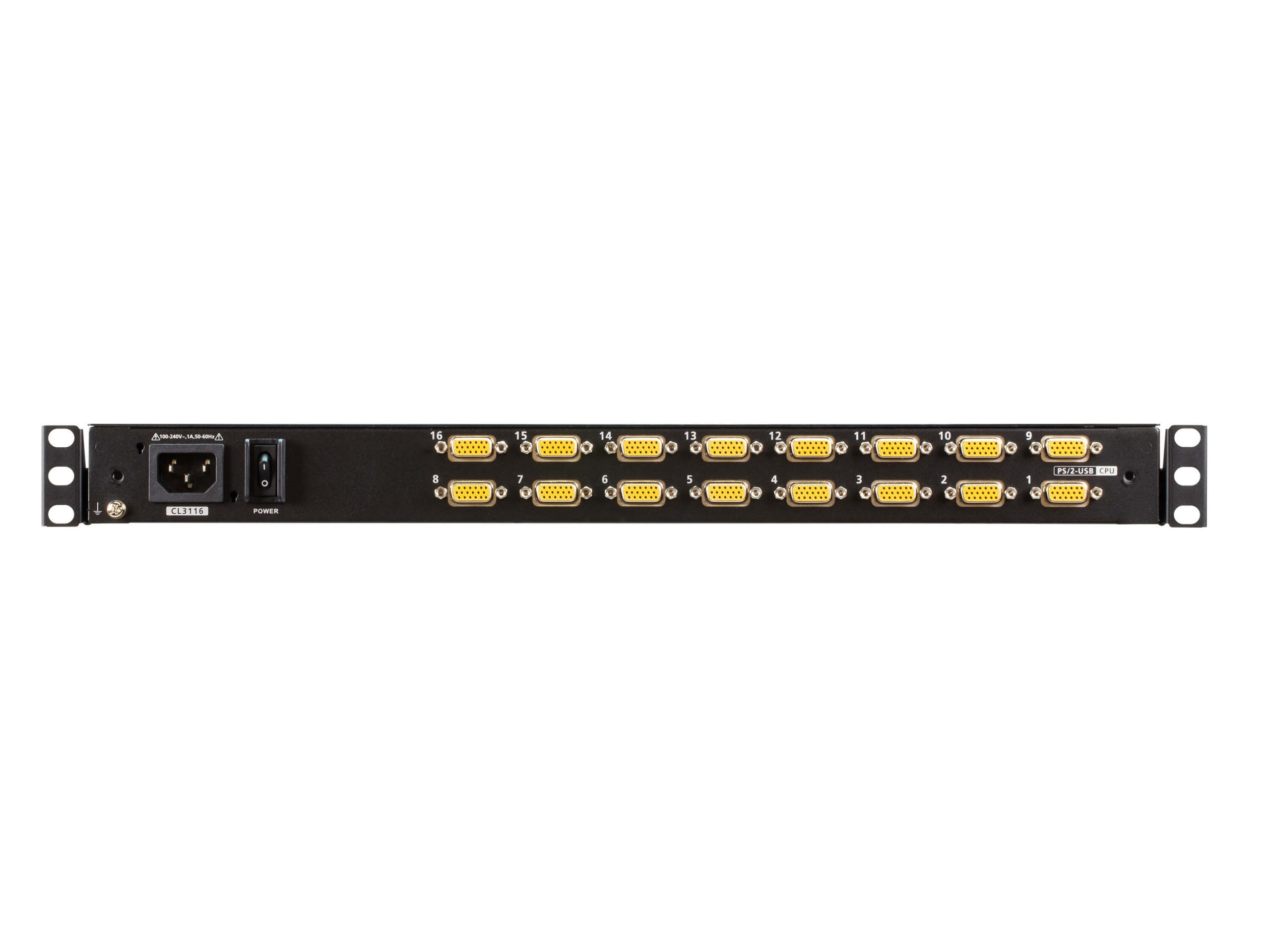 Aten CL3116NX 16-Port PS/2-USB VGA Single Rail WideScreen LCD KVM Switch - Image 2
