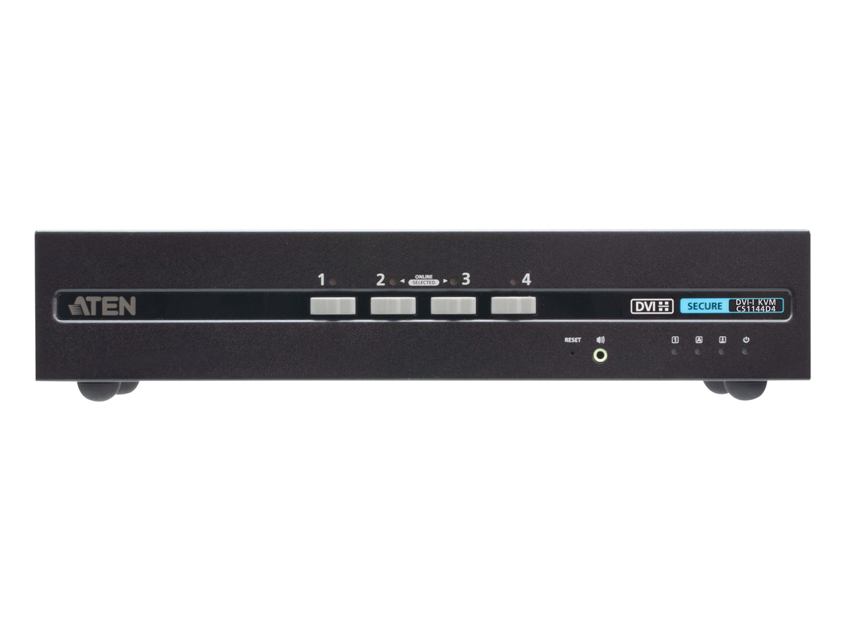 Aten CS1144D4 4-Port USB DVI Dual Display Secure KVM Switch PSD PP v4.0 Compliant TAA