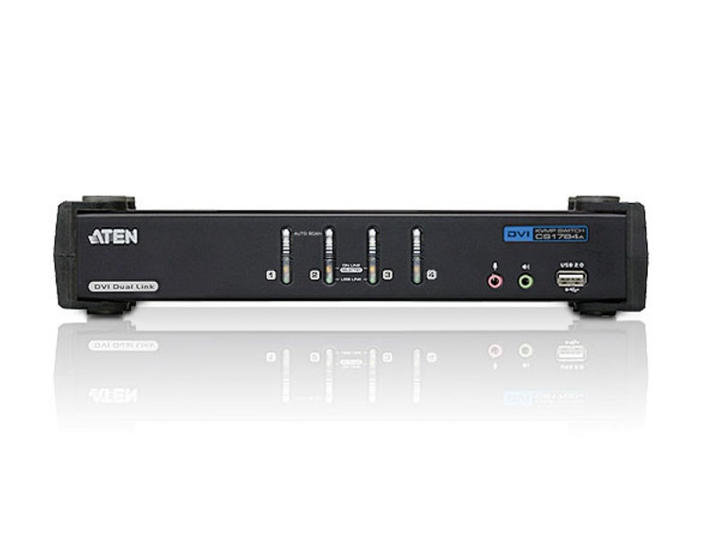 Aten CS1784A-RT 4-port Dual-Link DVI KVMP with USB 2.0 and 2.1 Audio Support - Image 2