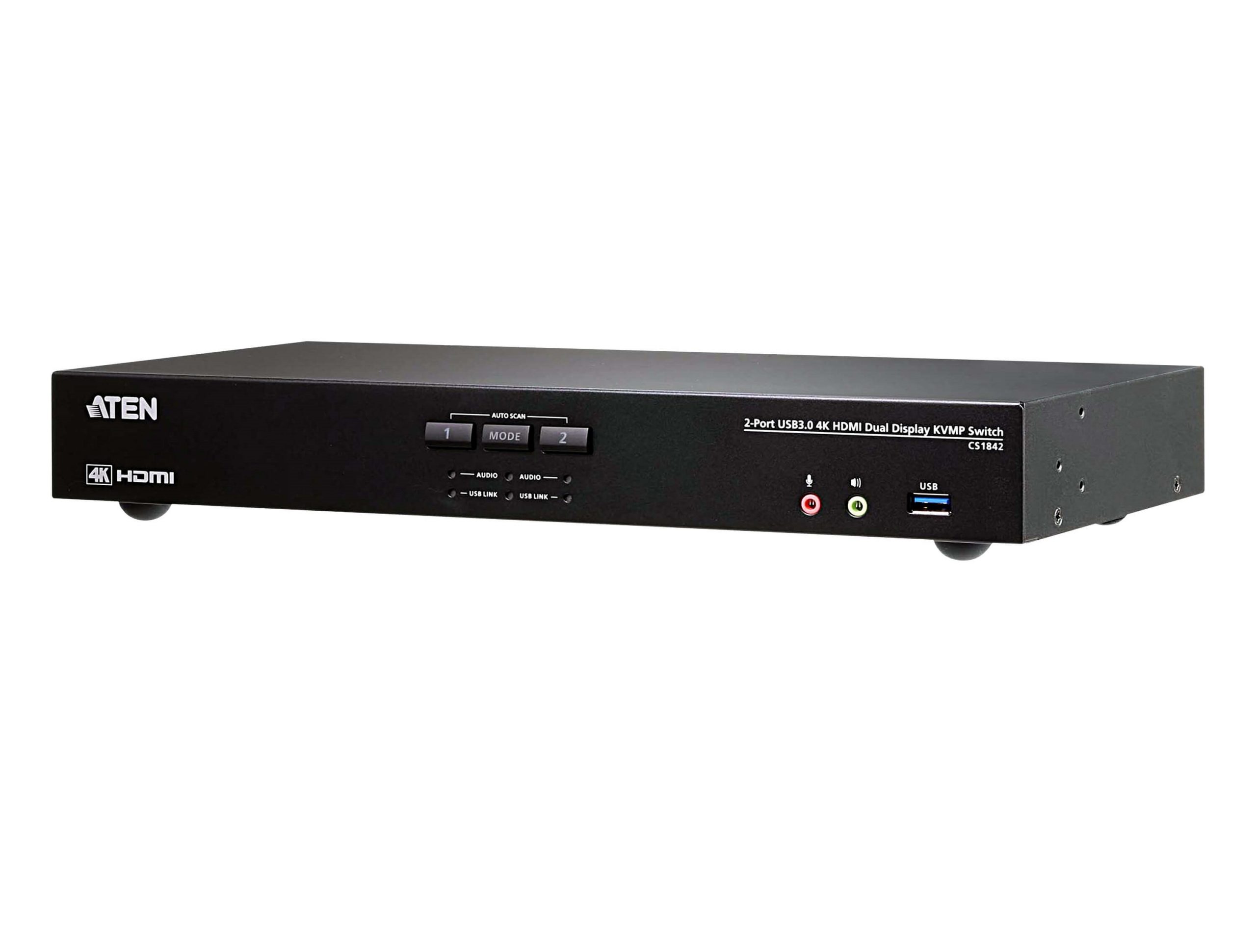 Aten CS1842 2-Port USB 3.0 4K HDMI Dual Display KVMP Switch