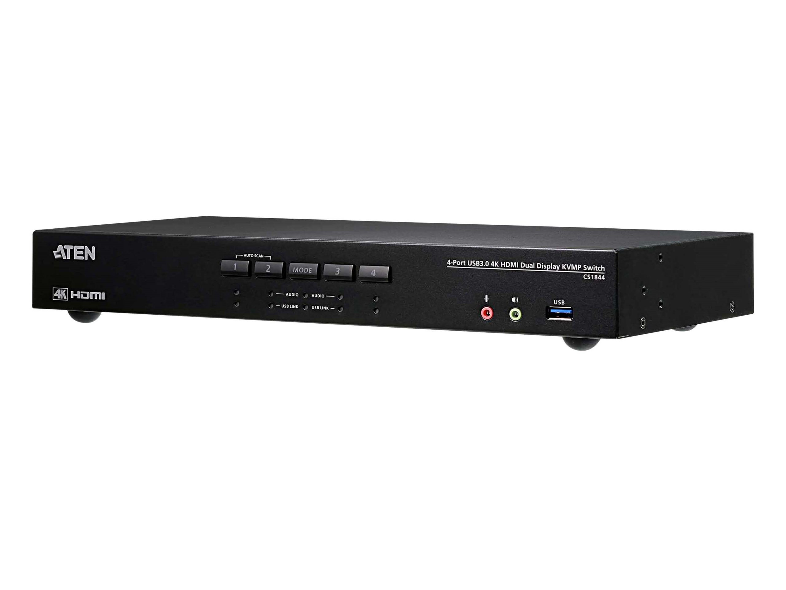 Aten CS1844 4-Port USB 3.0 4K HDMI Dual Display KVMP Switch