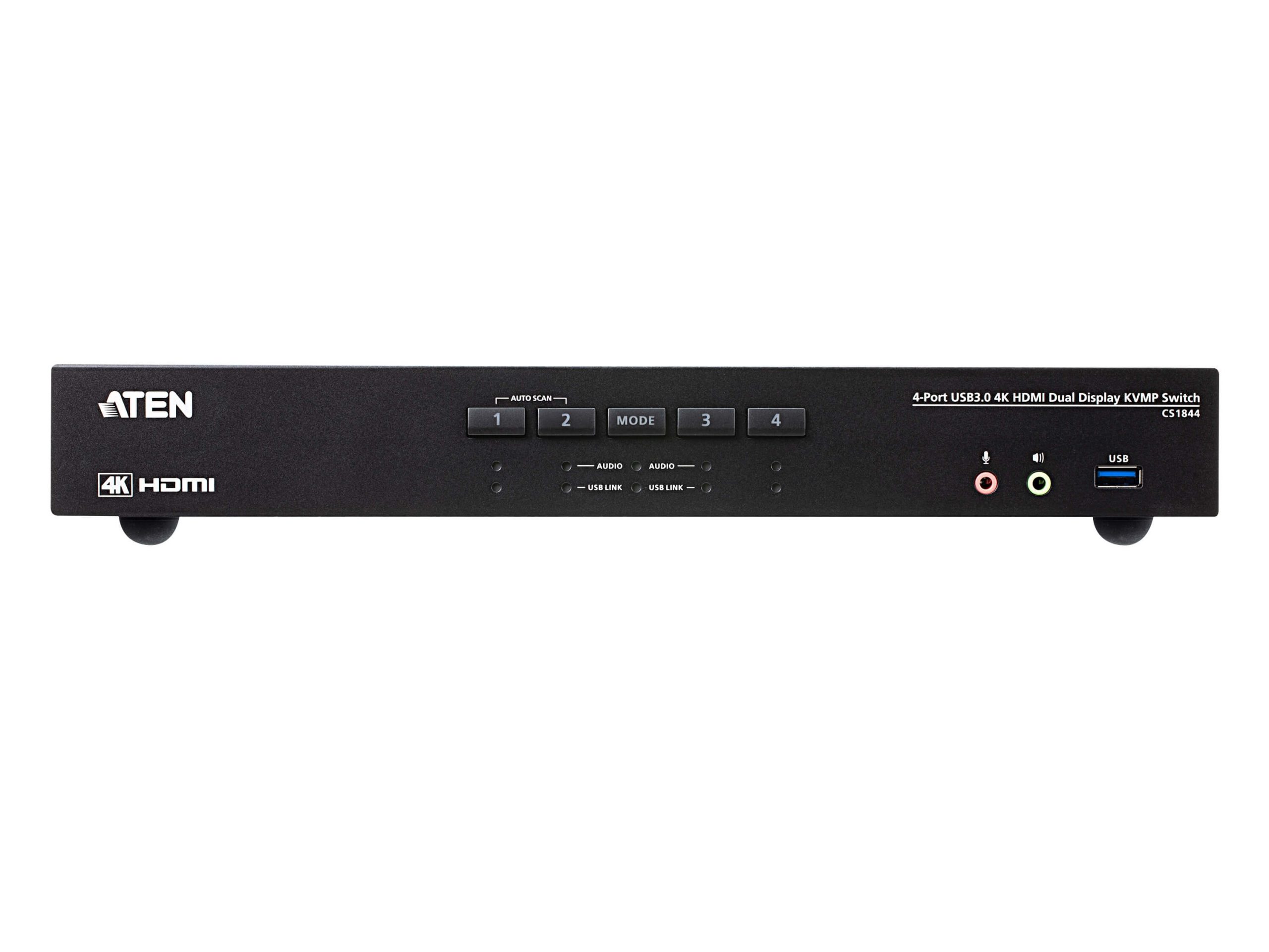 Aten CS1844 4-Port USB 3.0 4K HDMI Dual Display KVMP Switch - Image 2