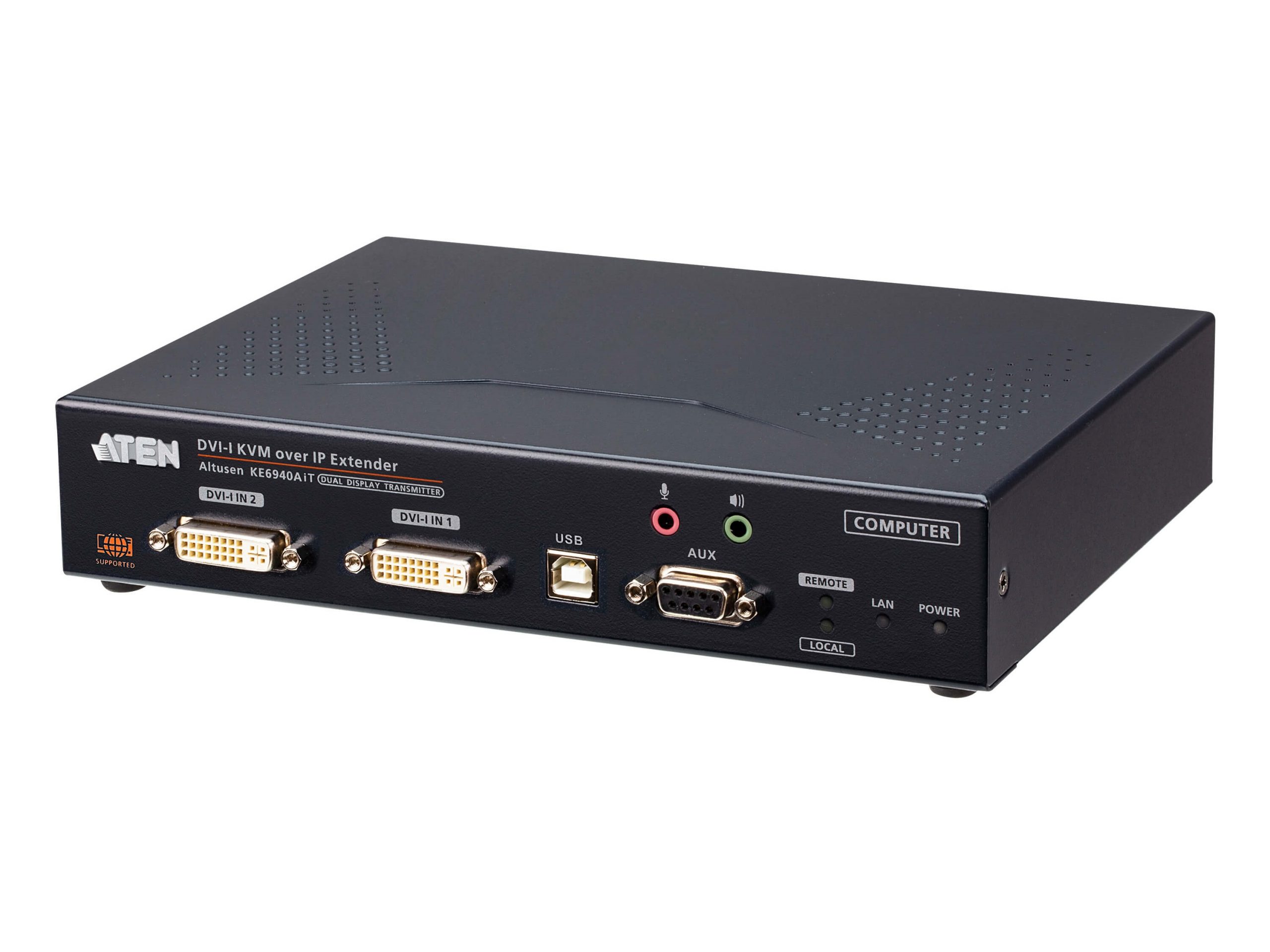 Aten KE6940AIT DVI-I Dual Display KVM over IP Transmitter with Internet Access