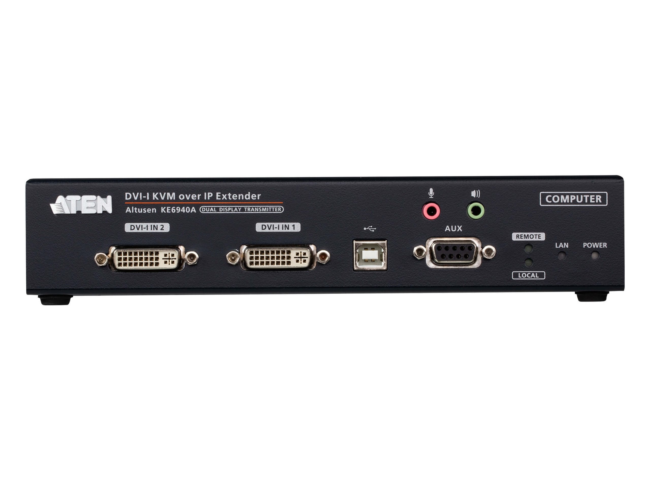 Aten KE6940AT DVI-I Dual Display KVM over IP Transmitter - Image 2