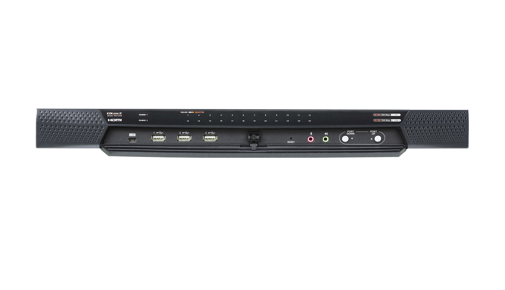 Aten KN2124VB 1-Local/2-Remote Access 24-Port Multi-Interface Cat 5 KVM over IP Switch - Image 2