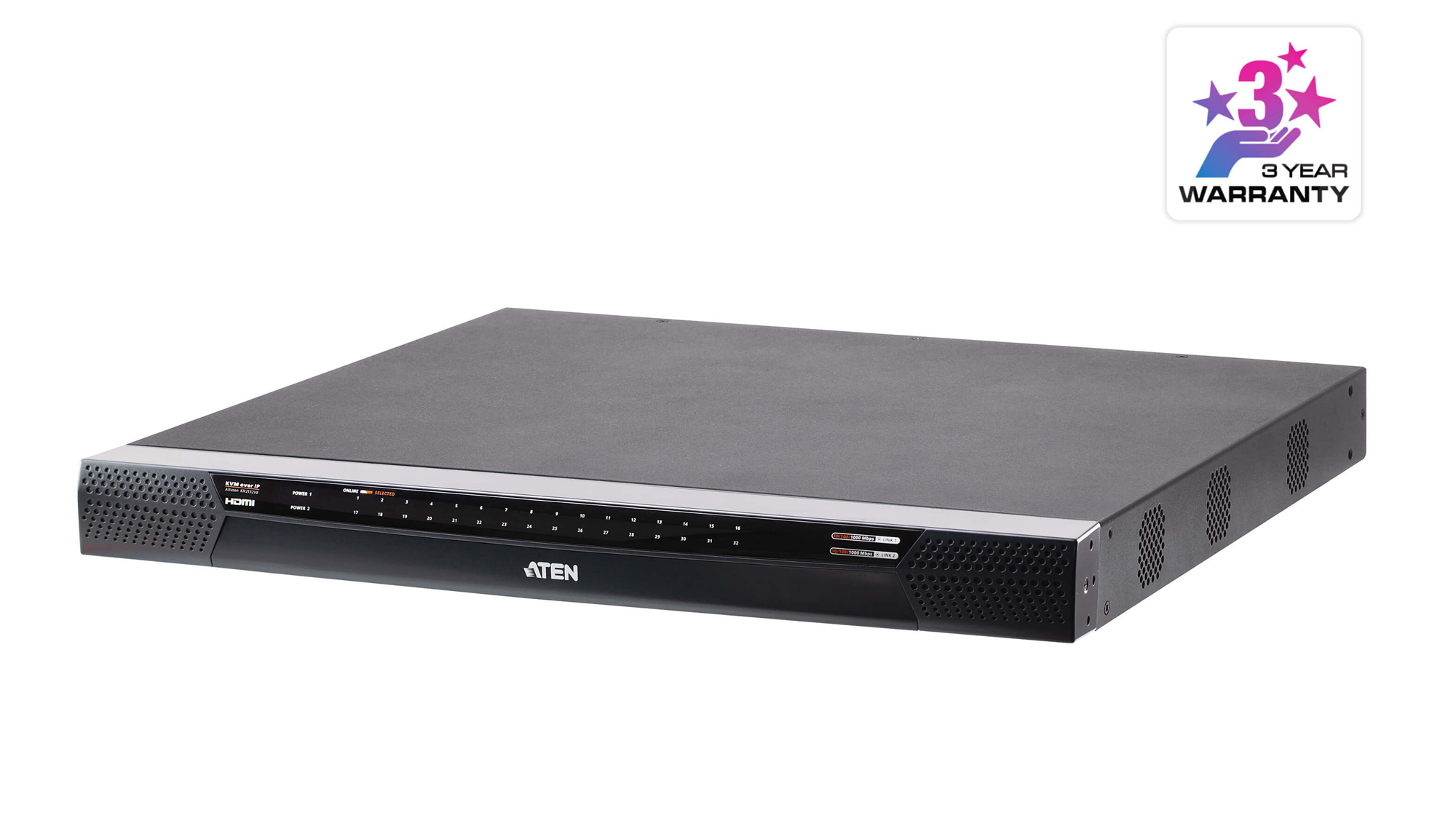 Aten KN2132VB 1-Local/2-Remote Access 32-Port Multi-Interface Cat 5 KVM over IP Switch