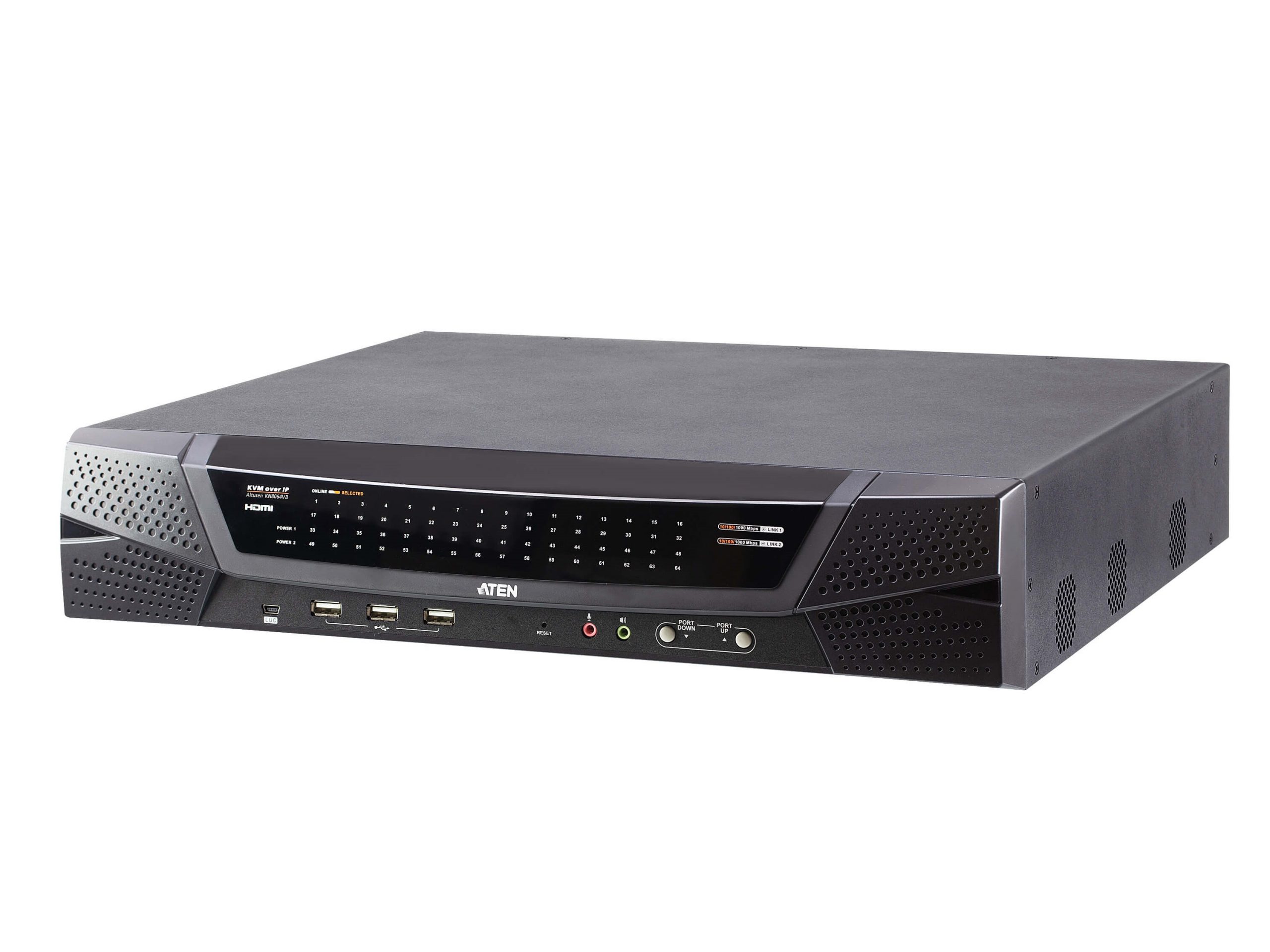 Aten KN8064VB 1-Local/8-Remote Shared Access 64-Port Multi-Interface Cat 5 KVM over IP Switch