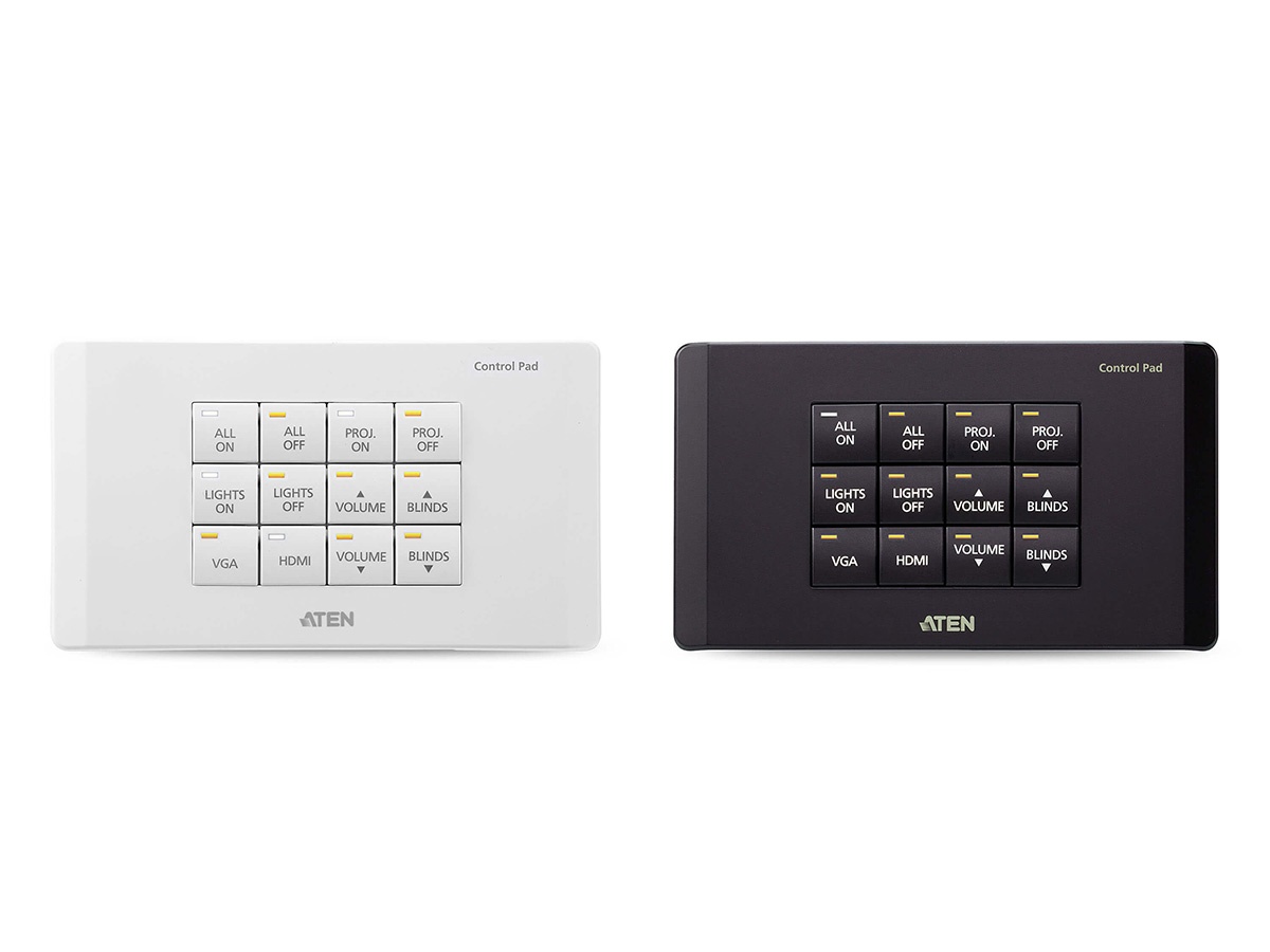 Aten VK0200TTK 12-Button Control Pad EU 2-Gang / PoE / RS-232 / Relay / Ethernet / KNX