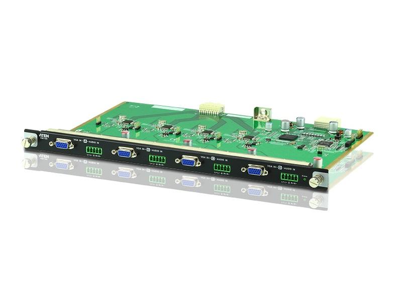 Aten VM7104 4-Port VGA Input Board / RGBHV RGBS YCbCr YPbPr / Stereo Audio