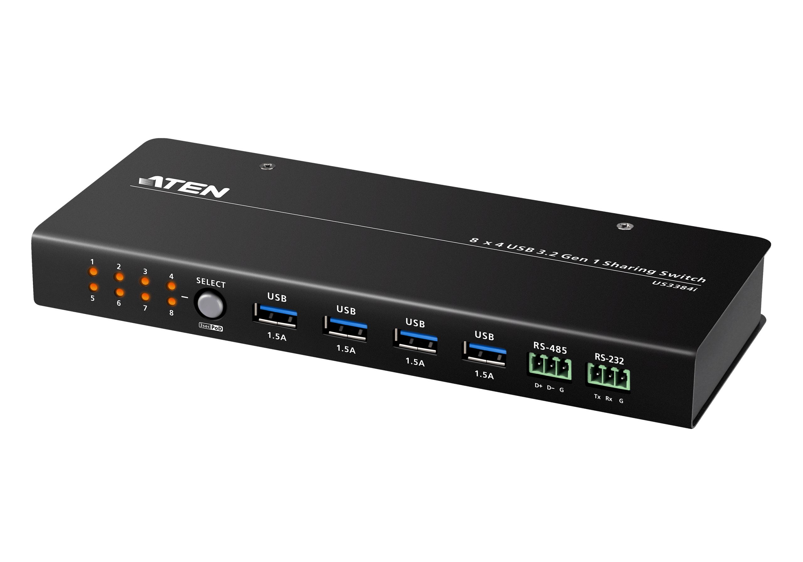 Aten US3384I 8 x 4 USB 3.2 Gen 1 Industrial Sharing Switch
