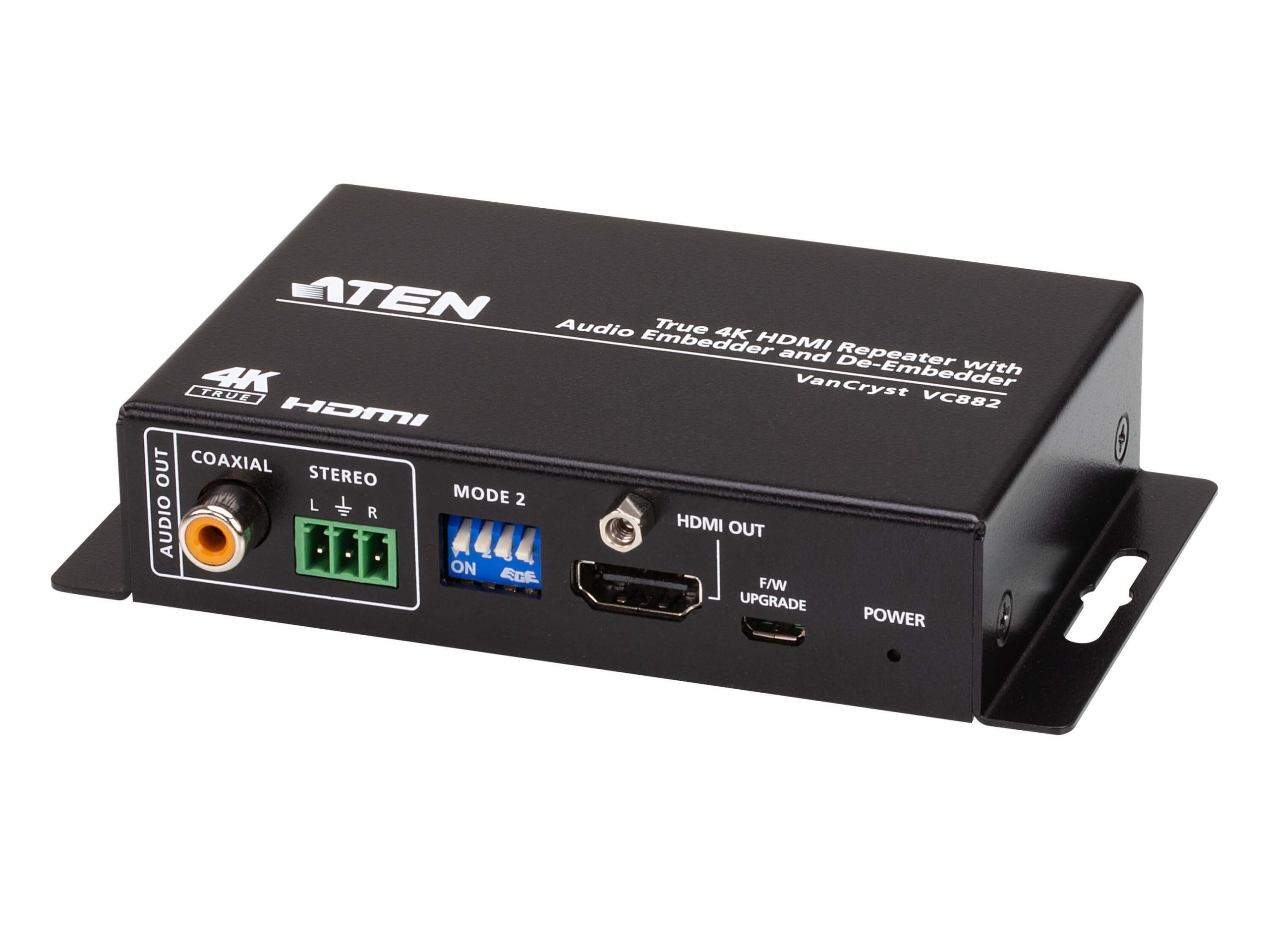 Aten VC882 True 4K HDMI Repeater with Audio Embedder and De-Embedder