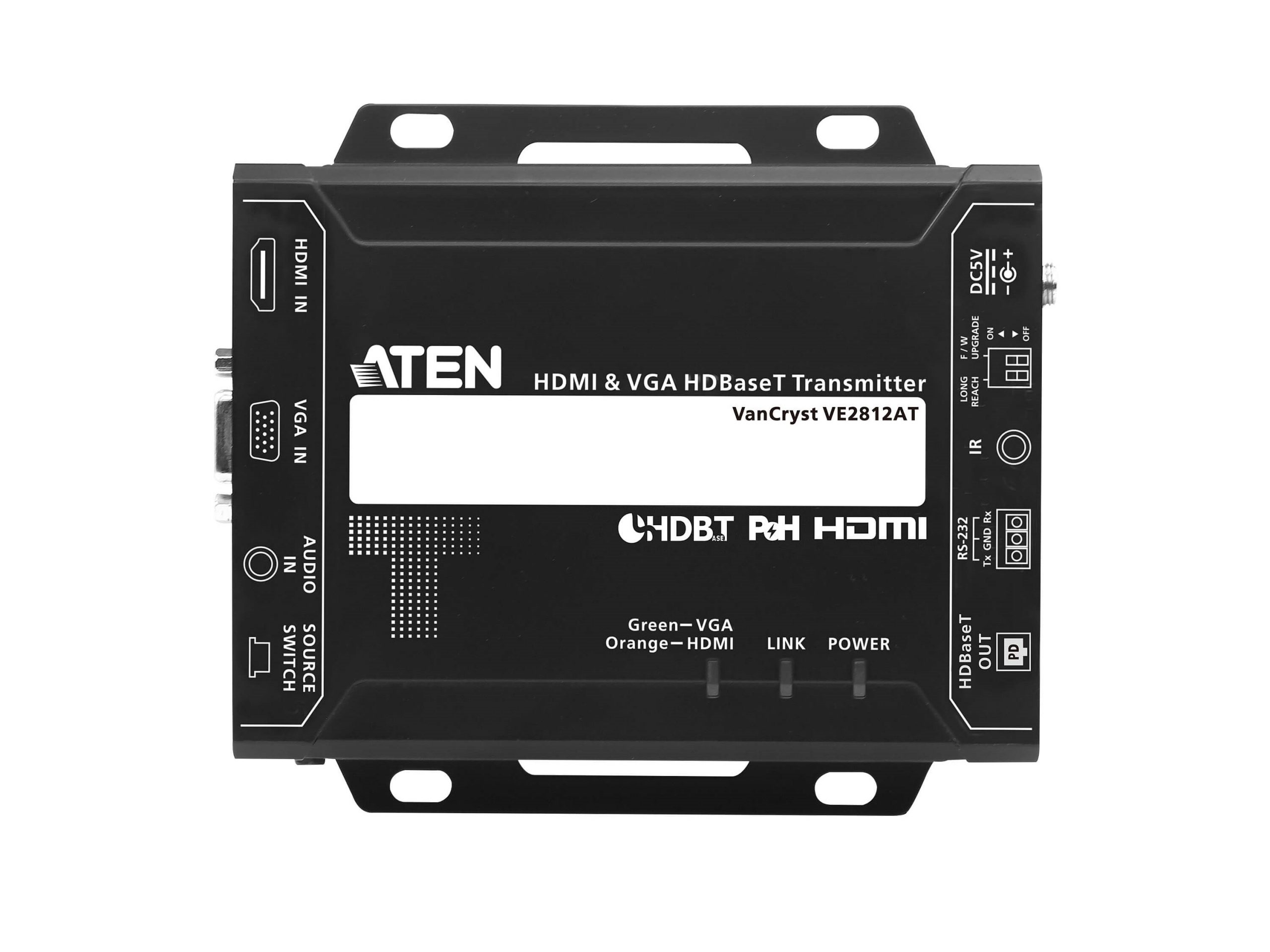 Aten VE2812AT HDMI and VGA HDBaseT Transmitter with POH (4K@100m/HDBaseT Class A/PoH PD) - Image 3