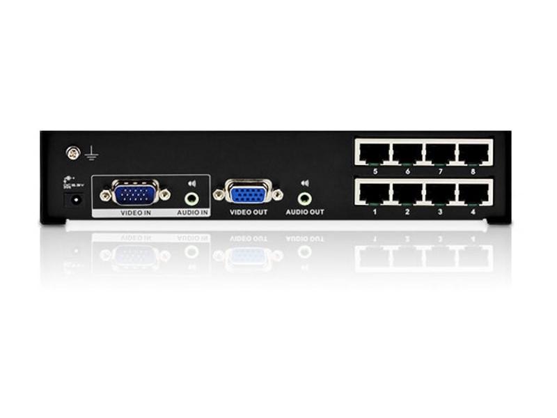 Aten VS1208T Point to point 8-port Cat5 Audio/Video Distribution Unit
