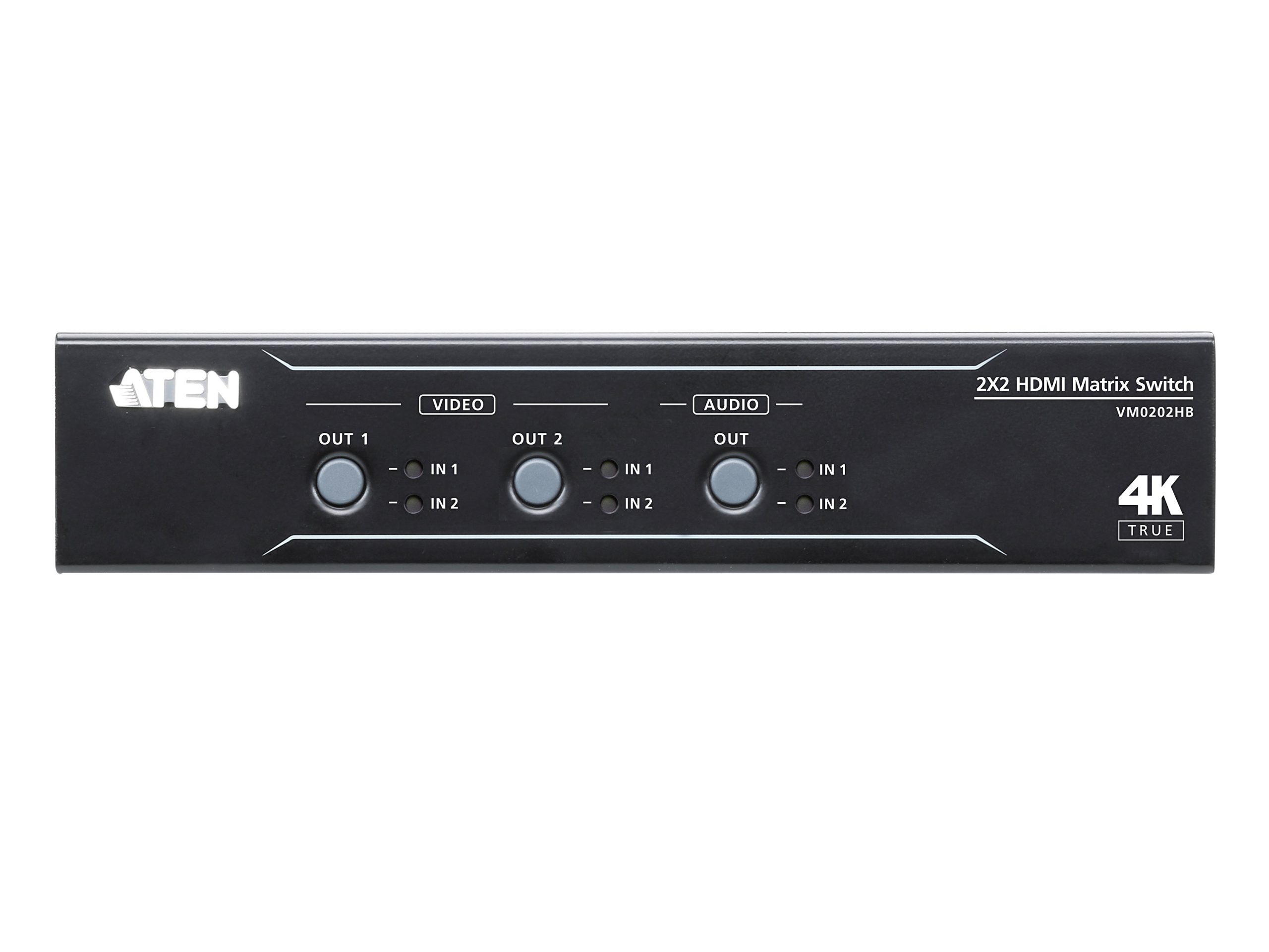 Aten VM0202HB 2x2 True 4K HDMI Matrix Switch with Audio De-Embedder - Image 2