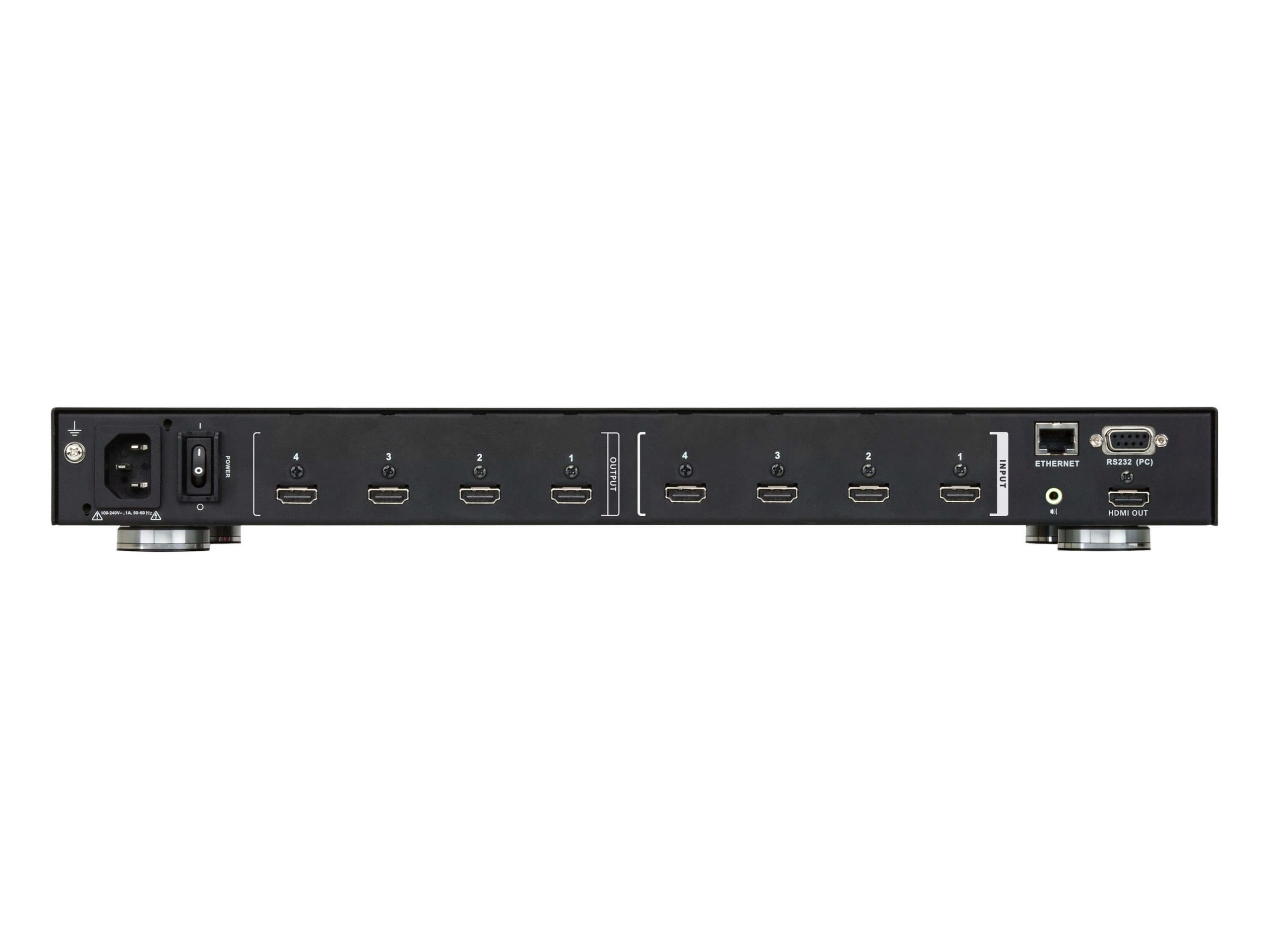Aten VM5404HA 4x4 HDMI Scaling Matrix and Video Wall with Fast Switching/Audio Output and Local Output - Image 3