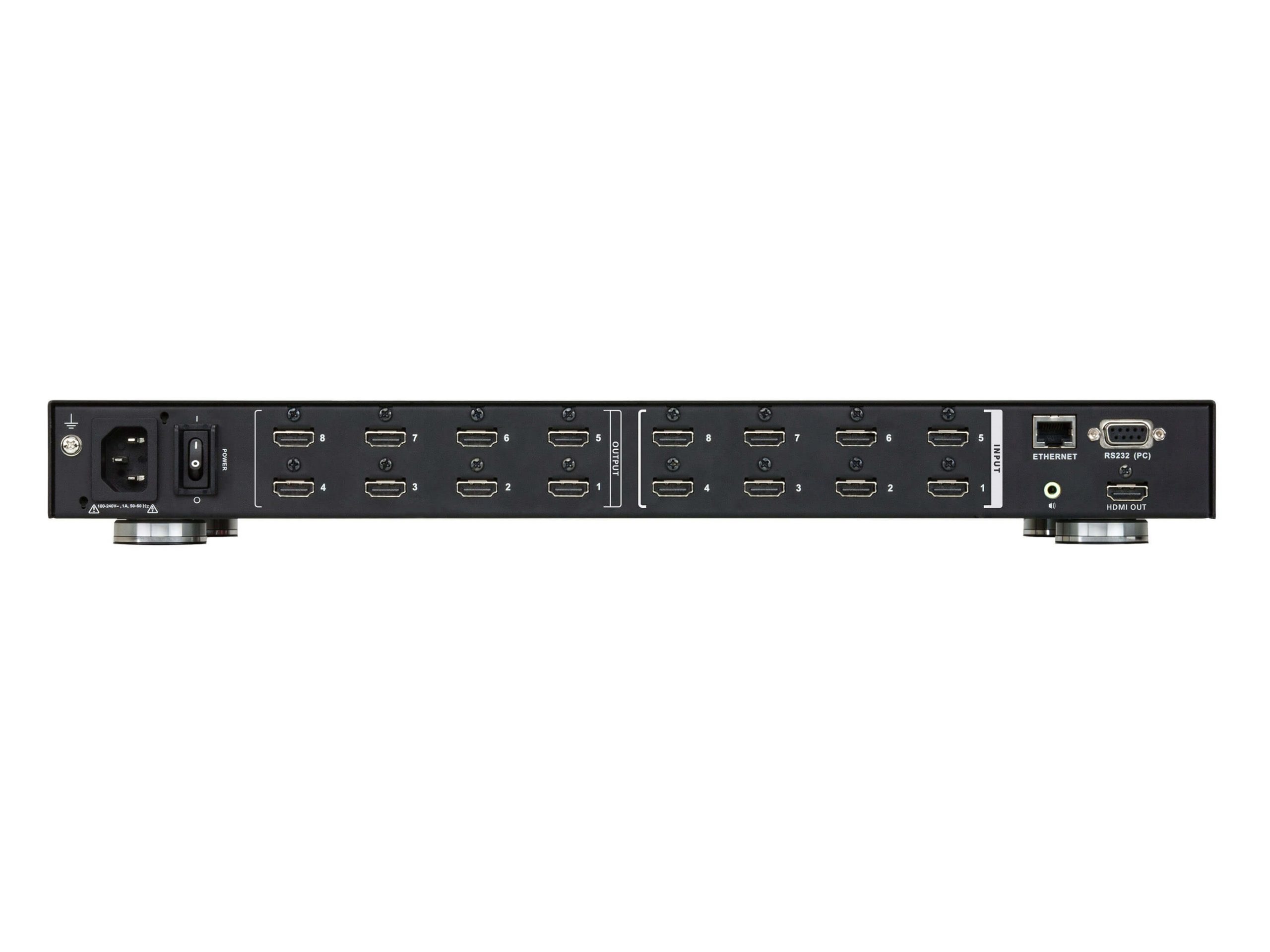 Aten VM5808HA 8x8 HDMI Scaling Matrix and Video Wall with Fast Switching/Audio Output and Local Output - Image 3