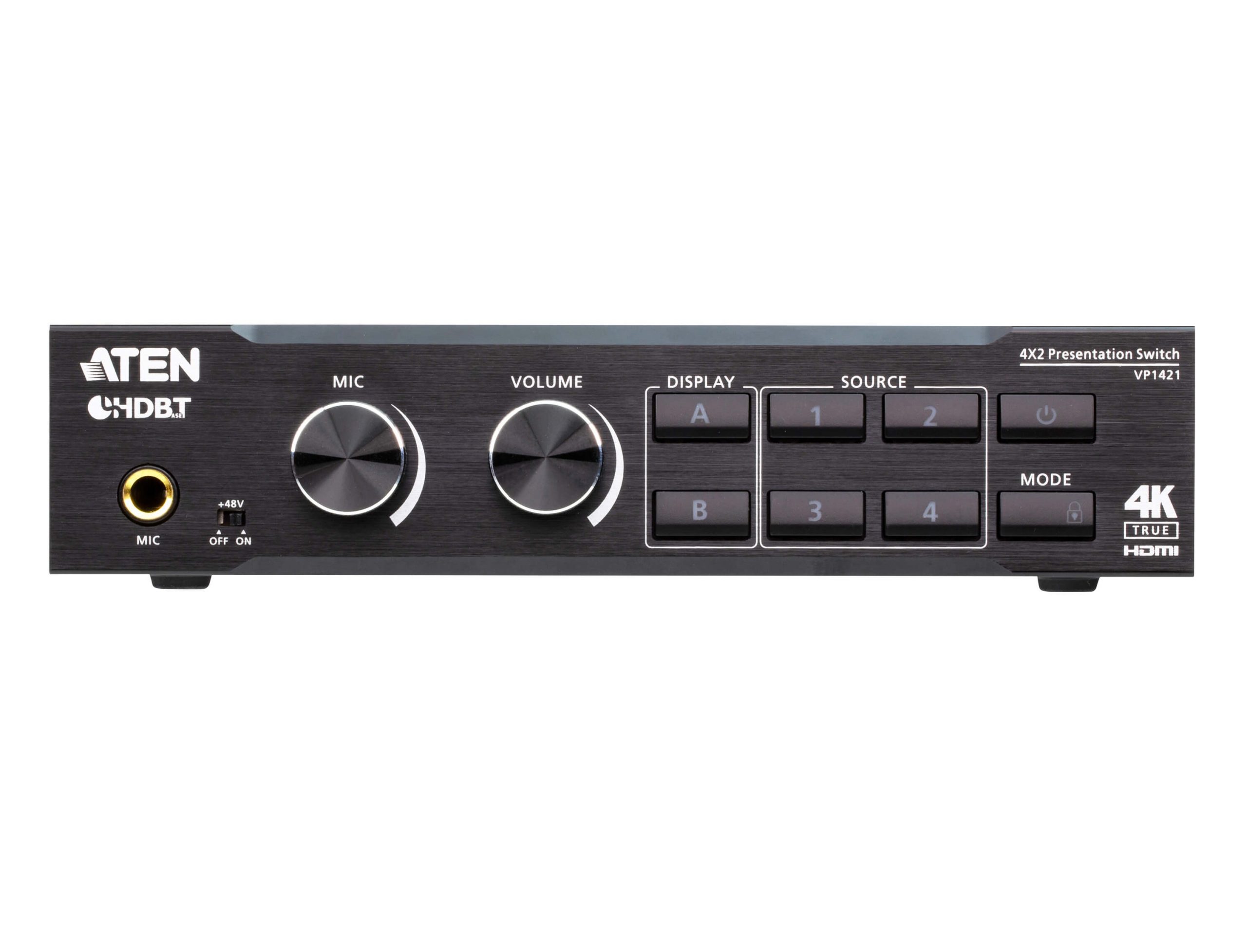 Aten VP1421 4x2 True 4K Presentation Matrix Switch with Scaling/DSP and HDBaseT-Lite - Image 2