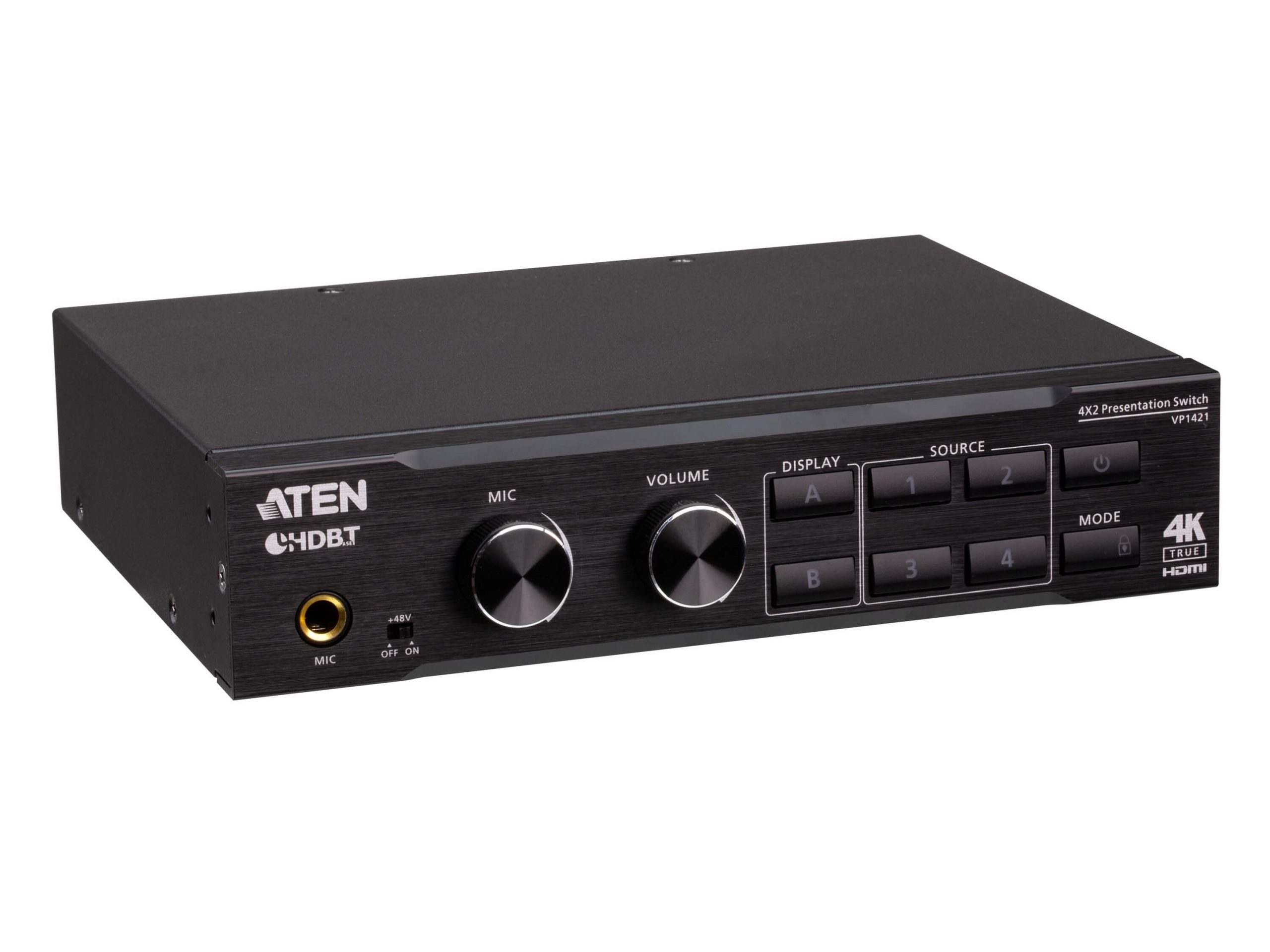 Aten VP1421 4x2 True 4K Presentation Matrix Switch with Scaling/DSP and HDBaseT-Lite - Image 3