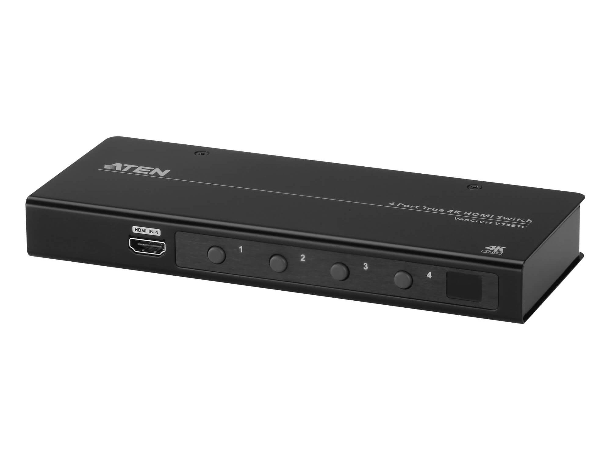 Aten VS481C 4-Port True 4K 18 Gbps 3D/Deep Color HDMI Switch