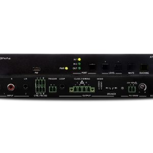 Atlona AT-GAIN-M50-LZ 50W Mixer Amplifier 2x25W Stereo / Ducking / PA Mute / RS-232 / Plenum