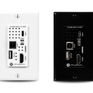Atlona AT-OME-SW21-TX-WPC Wallplate HDBaseT Transmitter for HDMI and USB-C with USB Hub