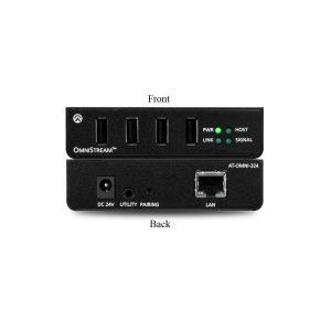Atlona AT-OMNI-324 IP to USB Adapter / 4-Port USB Hub / USB 2.0 480 Mbps / Gigabit Ethernet