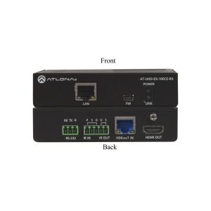 Atlona AT-UHD-EX-100CE-RX HDBaseT 4K/UHD HDMI Extender Receiver / PoE / RS-232 / IR / Ethernet / 100m