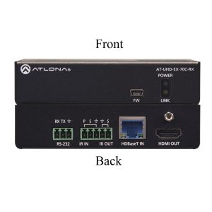 Atlona AT-UHD-EX-70C-RX 4K/UHD HDMI Over HDBaseT Receiver with Control and PoE