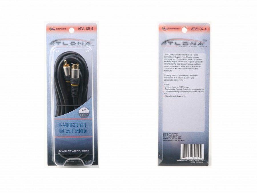 Atlona ATVL-SR-4 4M (13Ft) S-Video To Rca (Composite Video) Cable (Value Series) - Image 2
