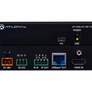 Atlona AT-UHD-EX-70C-TX HDBaseT Transmitter 4K/60 4:2:0 230 ft PoE RS-232 / IR