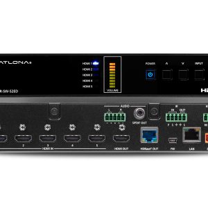 Atlona AT-HDR-SW-52ED HDBaseT 5x2 4K HDR HDMI 2.0b switcher / HDMI Out / 330 ft extension