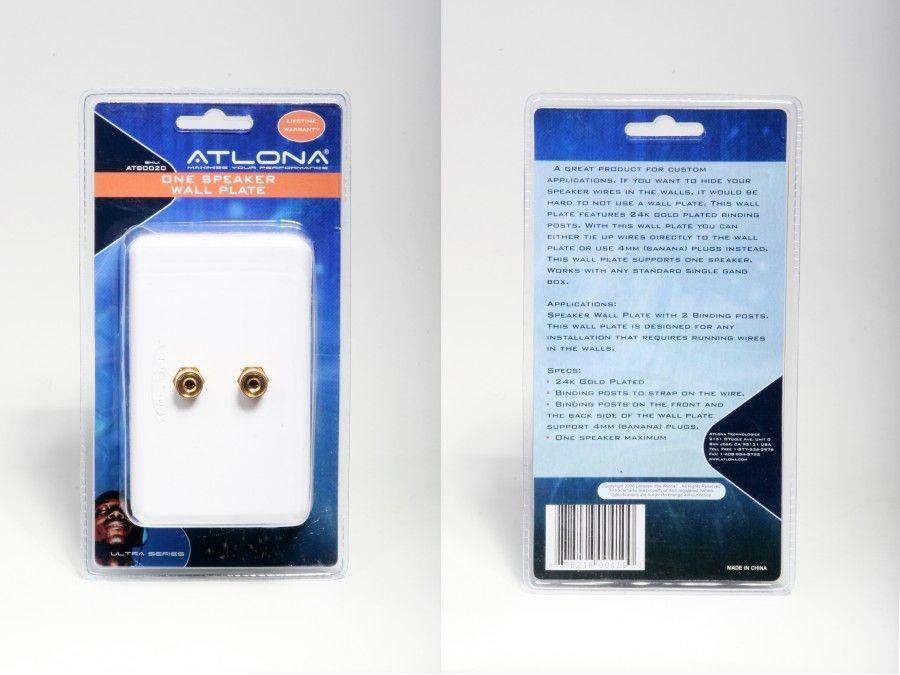 Atlona AT80020_L100 HIGH-QUALITY WALL PLATE FOR 1 SPEAKER LOT of 100pcs - Image 2