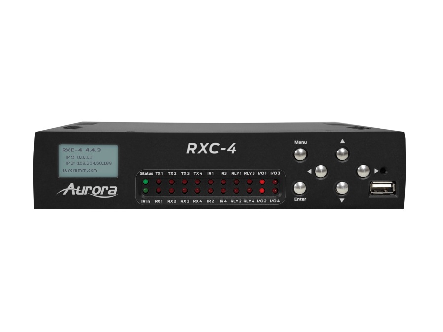 Aurora Multimedia RXC-4-G2 ReAX Control Processor with Maximum Serial/Relay/I/O/IR and Ethernet Control Ports